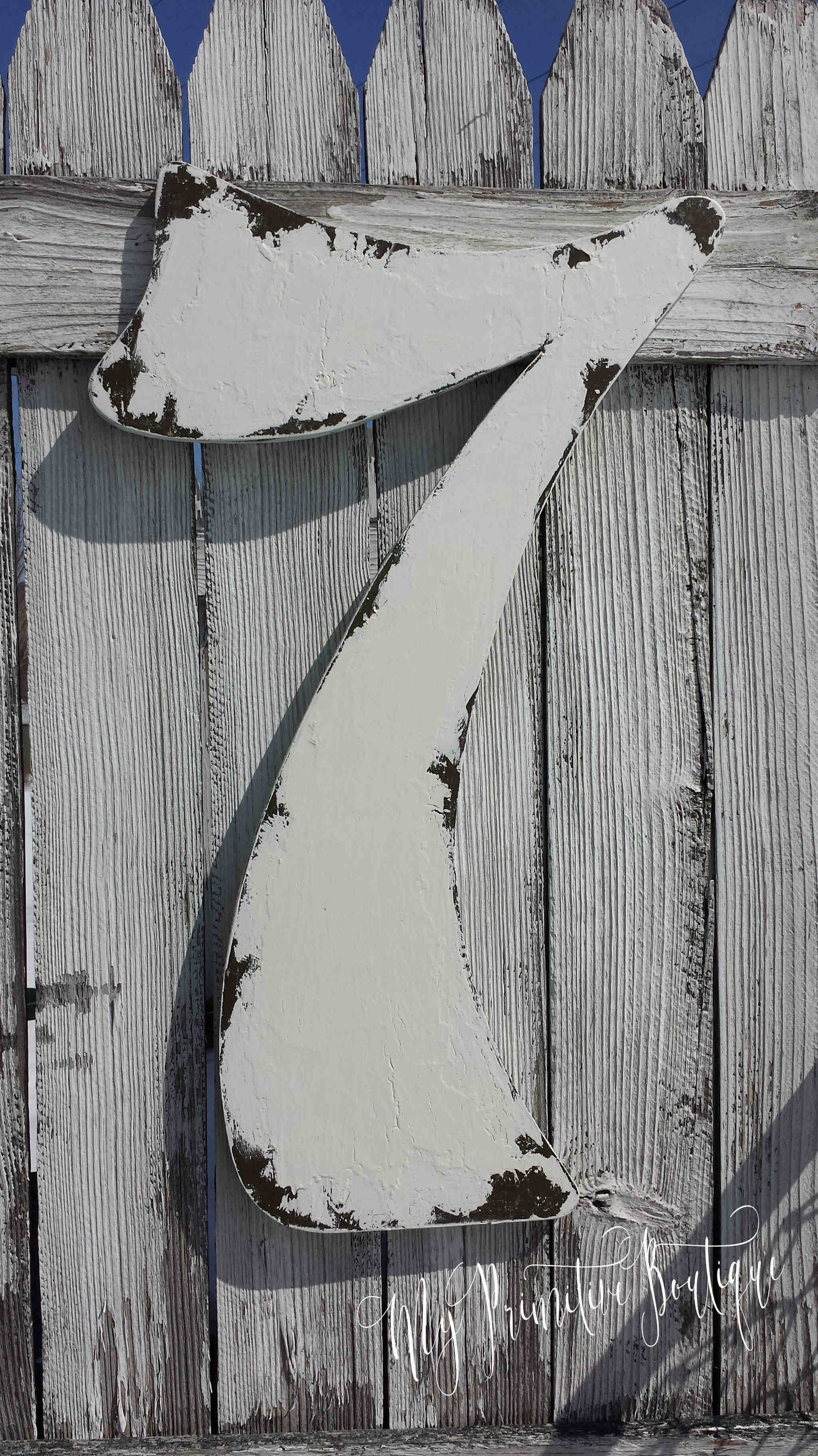 Our 2ft tall wooden number 7 makes a fabulous photo prop!