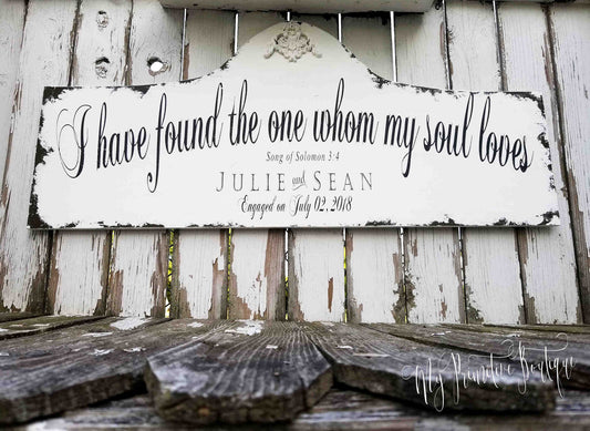 Personalized custom name wedding gift sign custom wood farmhouse style.