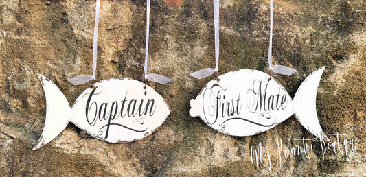 Captain & First Mate Nautical Wedding Signs