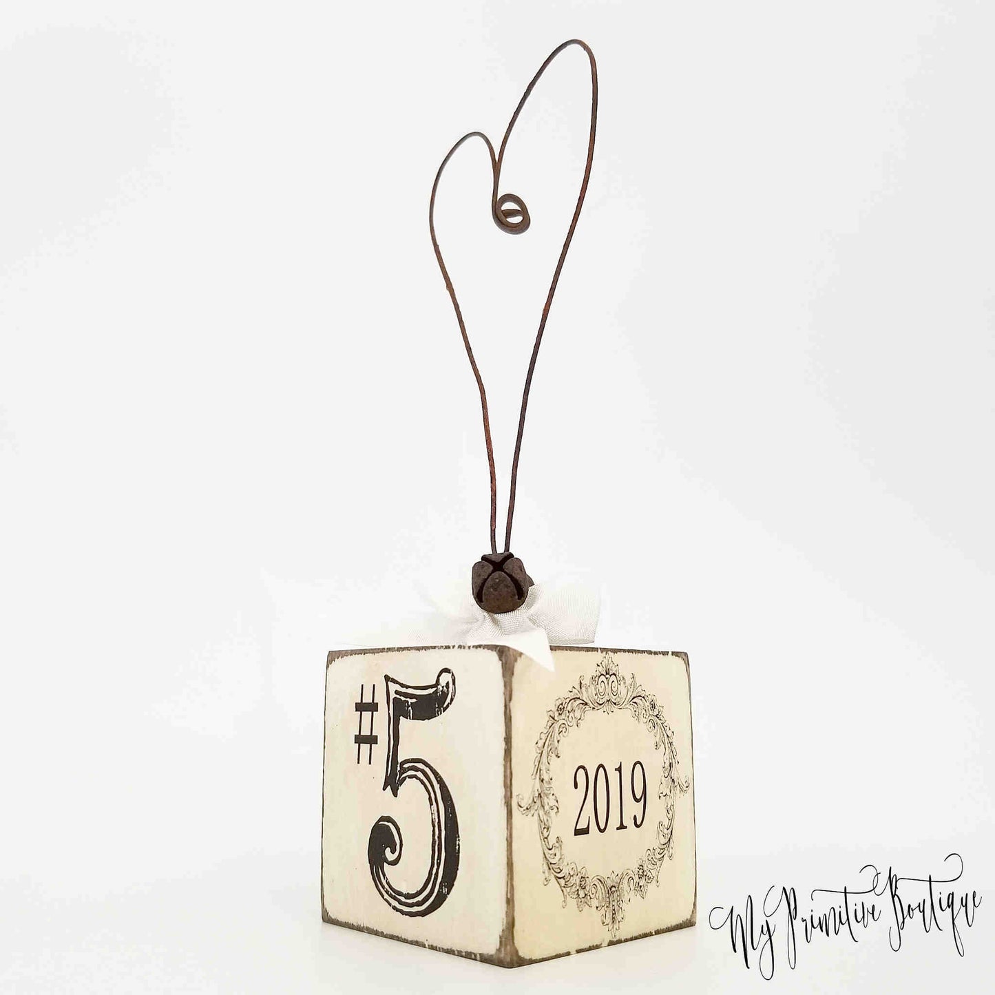 Rustic Child's personalized Christmas Ornament with Photo – Shabby Chic Style