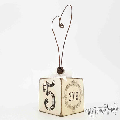 Rustic Child's personalized Christmas Ornament with Photo – Shabby Chic Style