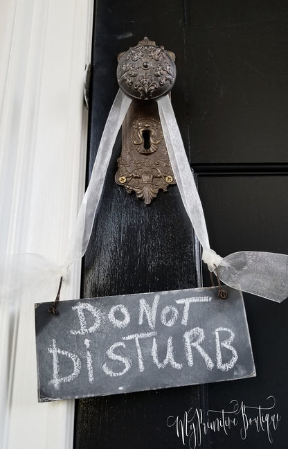 Rustic Just Married photo prop with reversible chalkboard