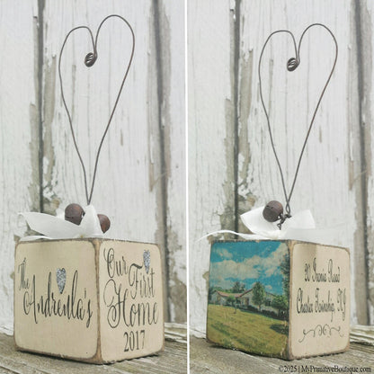 Personalized first home Christmas ornament, perfect for new homeowners or real estate clients