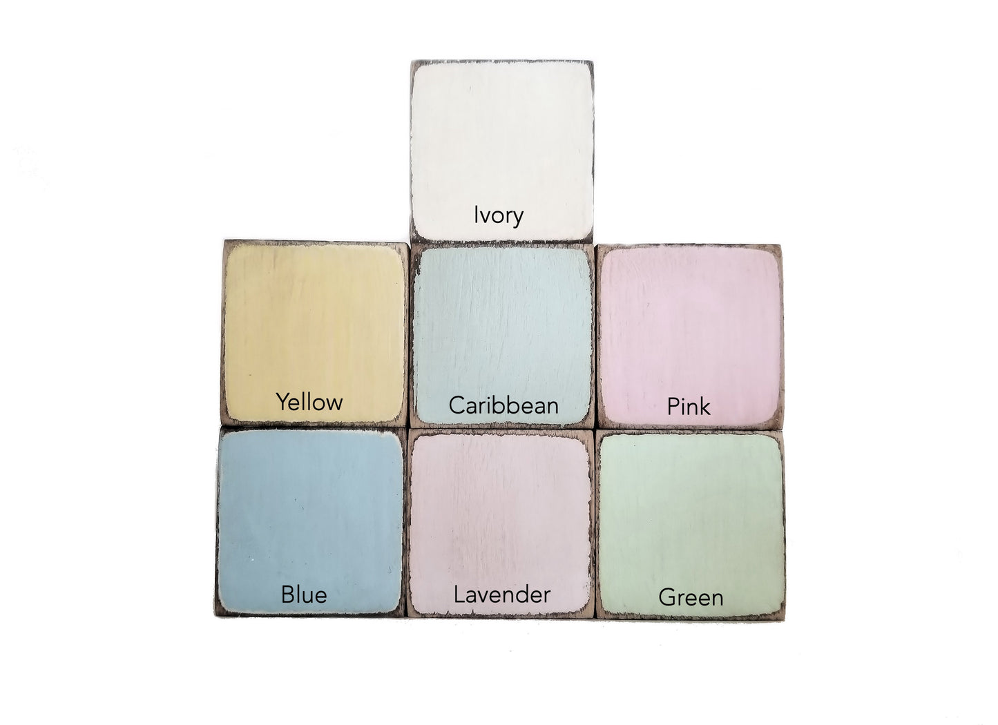 7 colors available for our rustic Christmas photo ornaments.